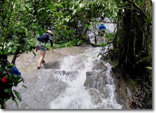 Thailand waterfall trekking
